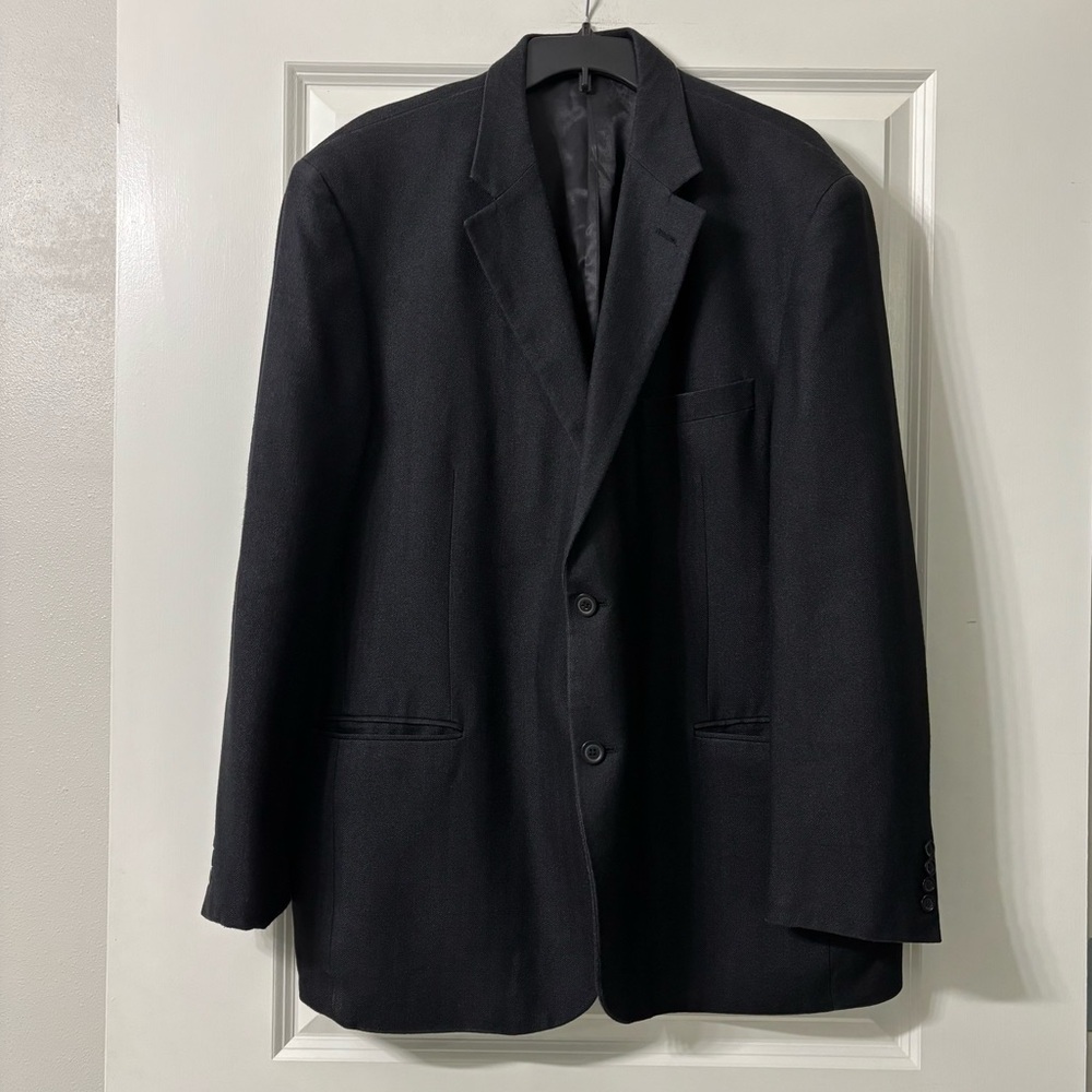 Andrew Fezza Black 100% Silk Blazer